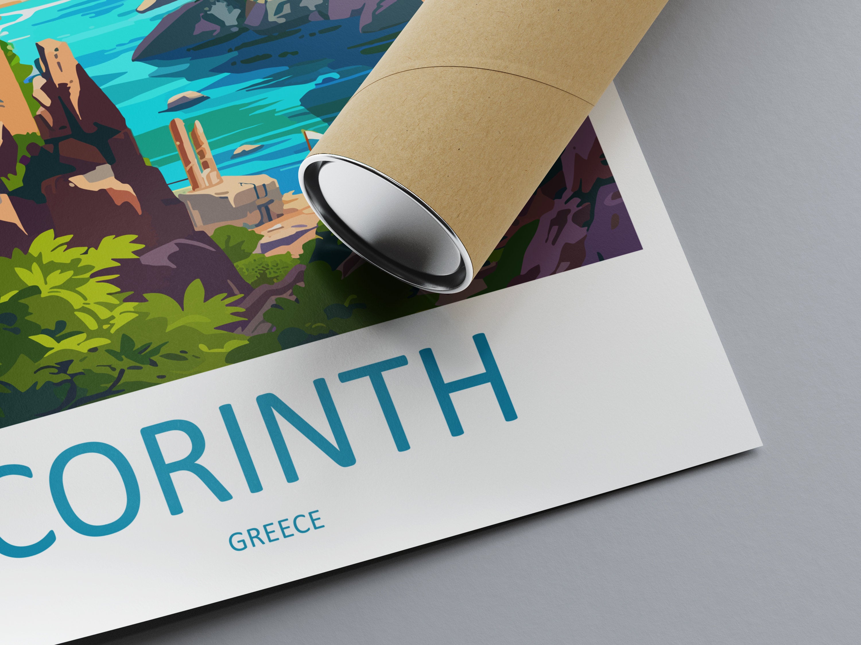 Corinth Travel Print Wall Art Corinth Greece Wall Hanging Home Decoration Corinth Gift Art Lovers Wall Art Print Corinth Greek Print