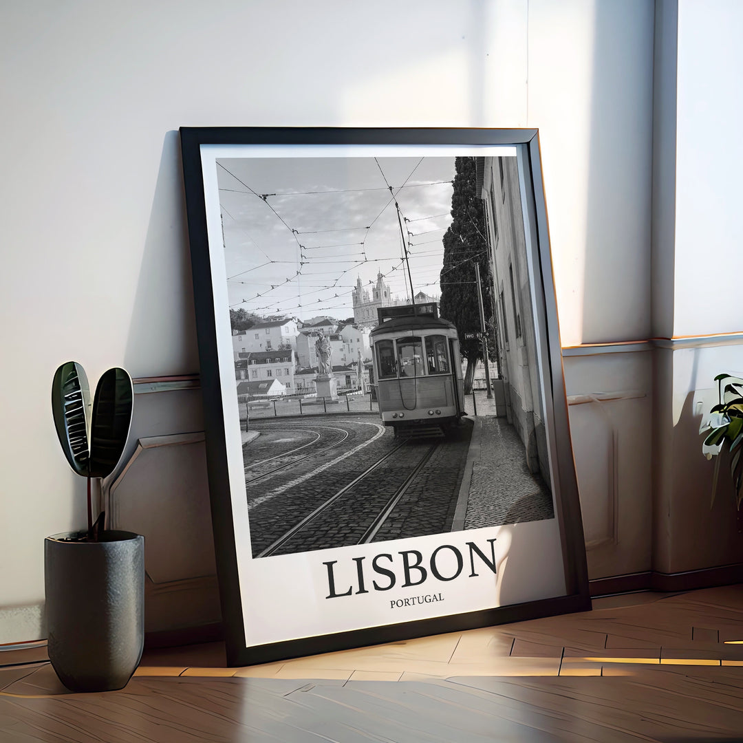 Lisbon Photo Print of Yellow Tram Travel Photo Lisbon Art Decor Photo Travel Art Gift For Travel Artwork Wall Art Framed Photo Travel Print