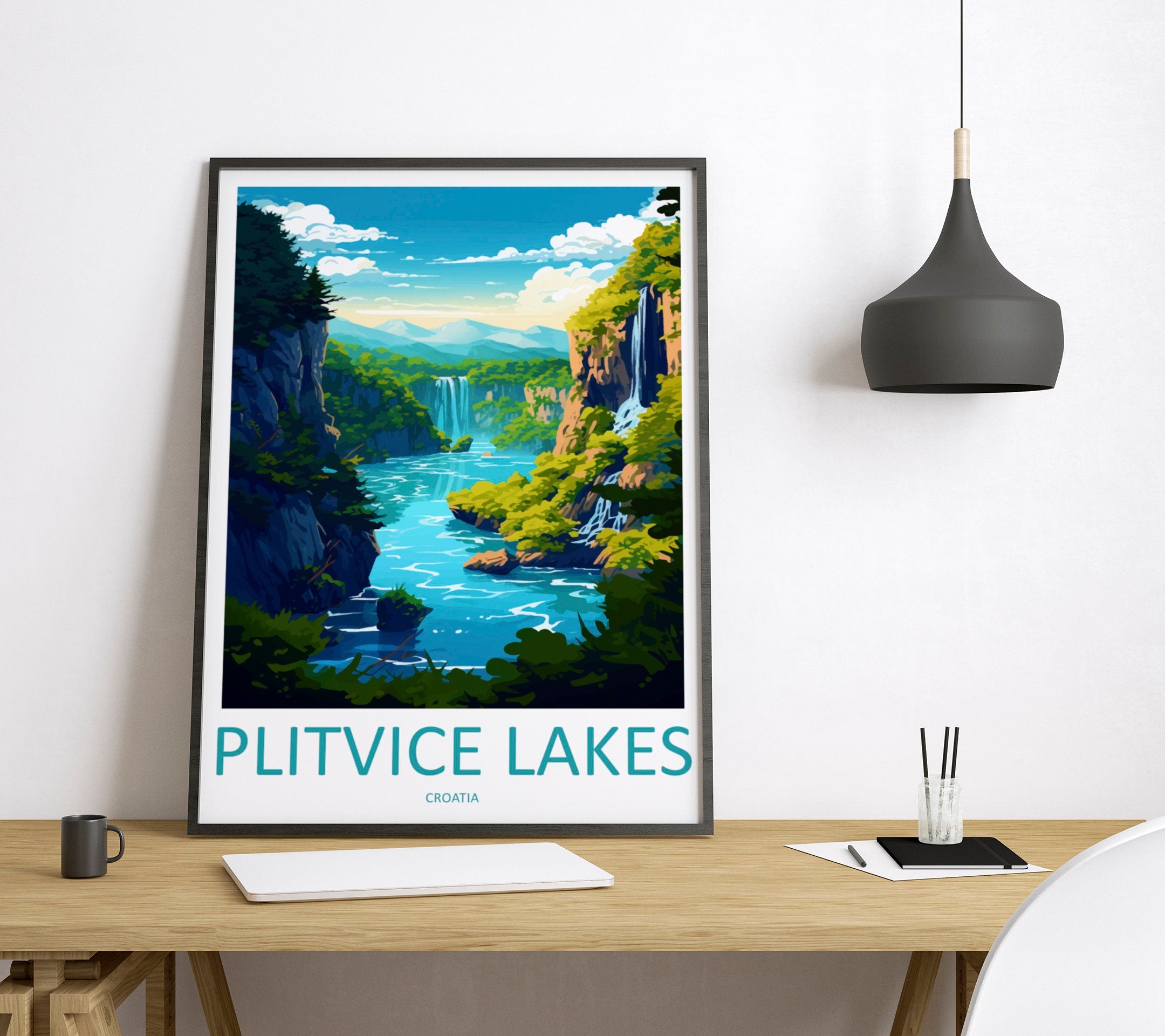 Plitvice Lake National Park Travel Print Plitvice Park Home Décor Croatia Art Print Plitvice Lake Wall Print For Croatia National Park Gift