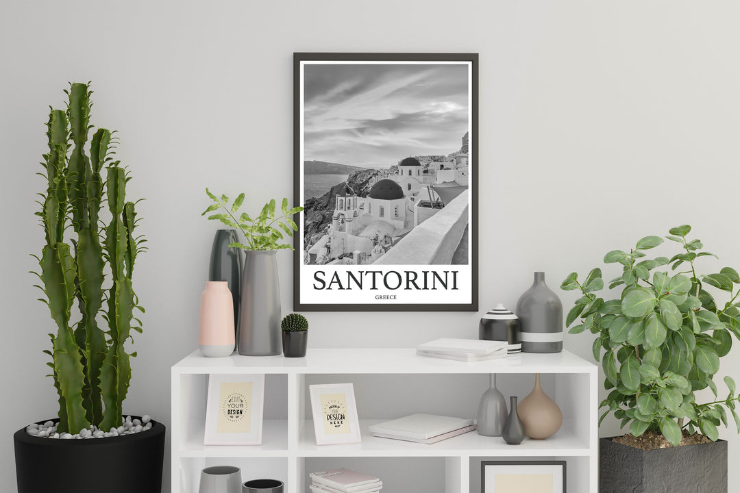 Santorini Photo Print of Santorini Greece Travel Photo Hanging Decor Photo Travel Art Gift For Travel Artwork Wall Art Framed Photo Travel