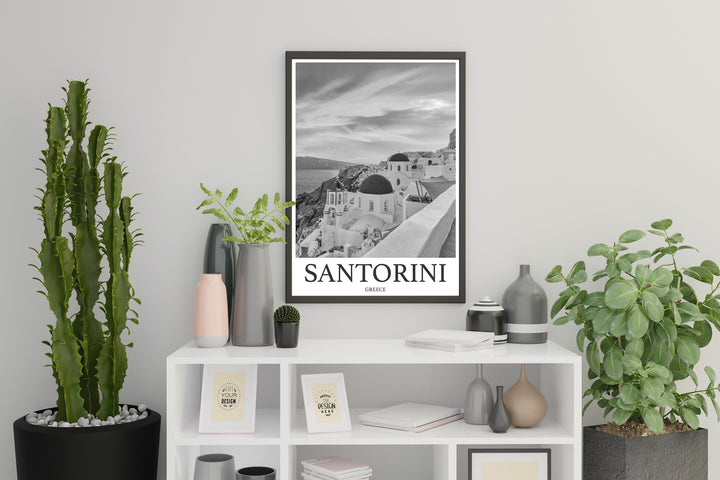 Santorini Photo Print of Santorini Greece Travel Photo Hanging Decor Photo Travel Art Gift For Travel Artwork Wall Art Framed Photo Travel