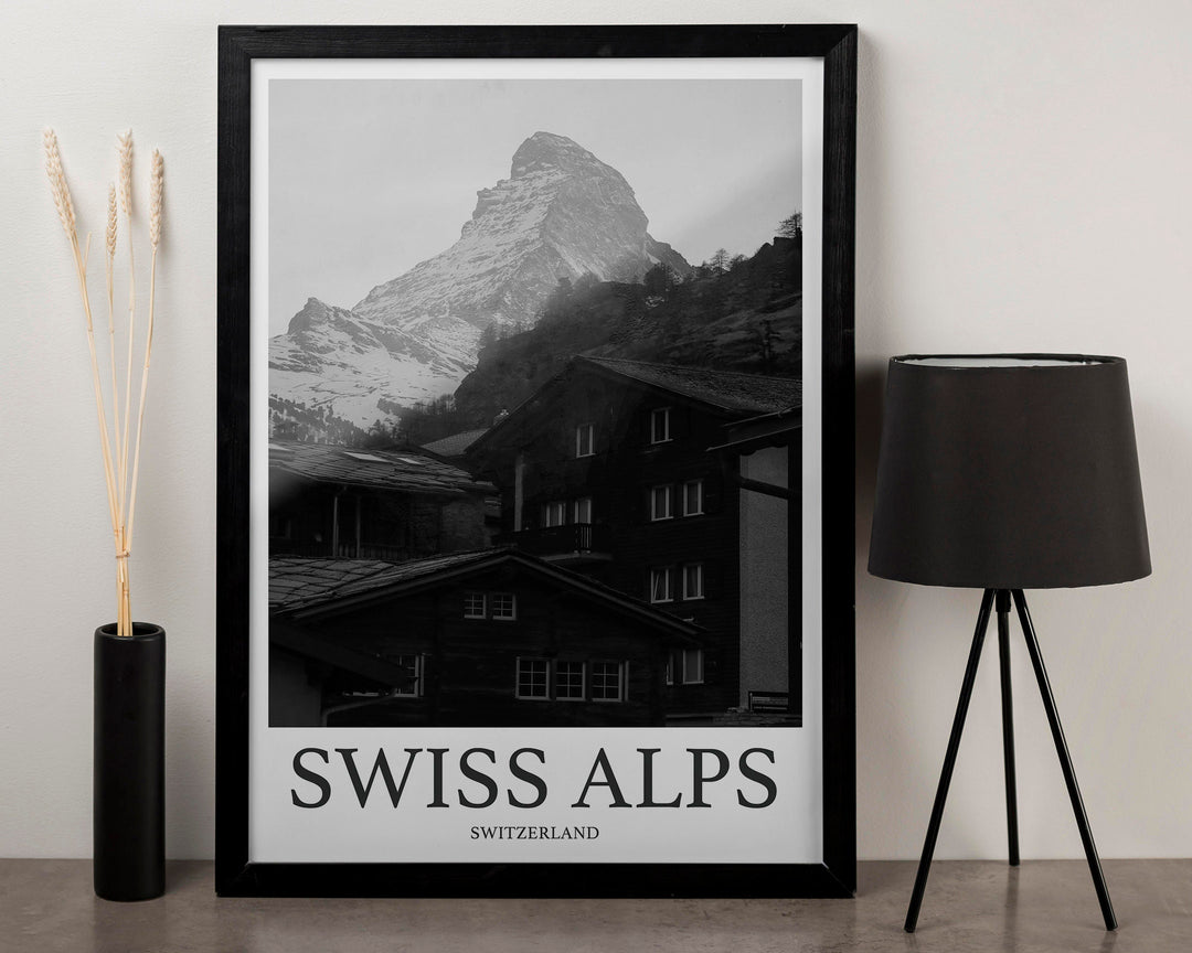 Swiss Alps Photo Print of Swiss Alps Switzerland Travel Photo Hanging Decor Photo Travel Art Gift For Travel Artwork Wall Art Framed