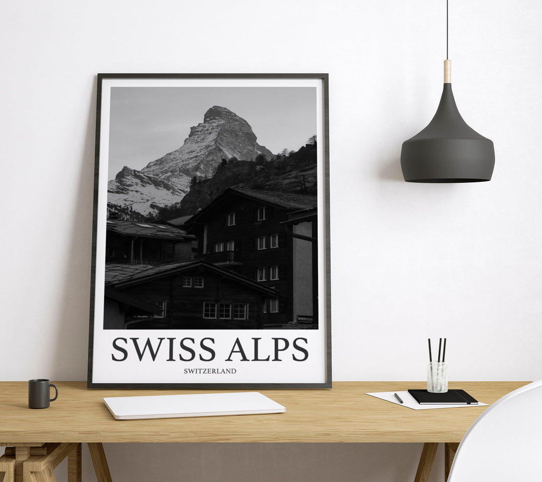 Swiss Alps Photo Print of Swiss Alps Switzerland Travel Photo Hanging Decor Photo Travel Art Gift For Travel Artwork Wall Art Framed