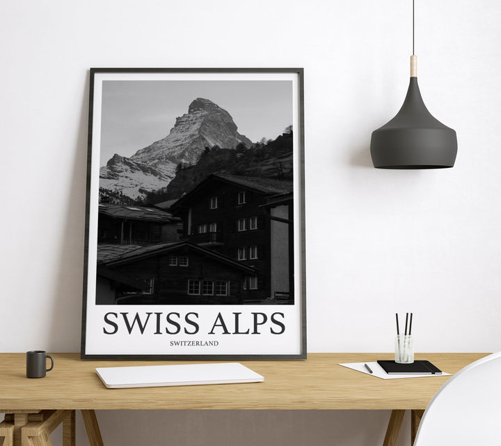 Swiss Alps Photo Print of Swiss Alps Switzerland Travel Photo Hanging Decor Photo Travel Art Gift For Travel Artwork Wall Art Framed