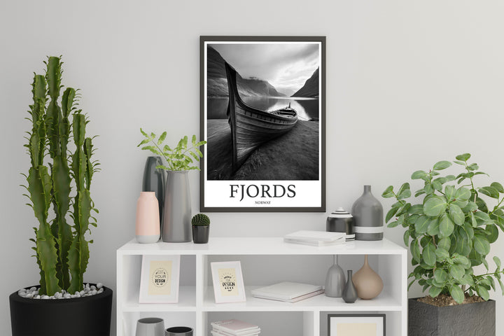 Fjords Photo Print of Fjords Norway Travel Photo Hanging Decor Photo Travel Art Gift For Travel Artwork Wall Art Framed