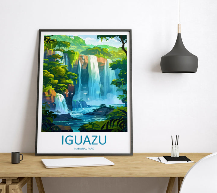 Iguazu Falls Travel Print Wall Art Iguazu Falls Wall Hanging Home Decor Iguazu Falls Gift Art Lovers Wall Art Print Art Iguazu Falls Art