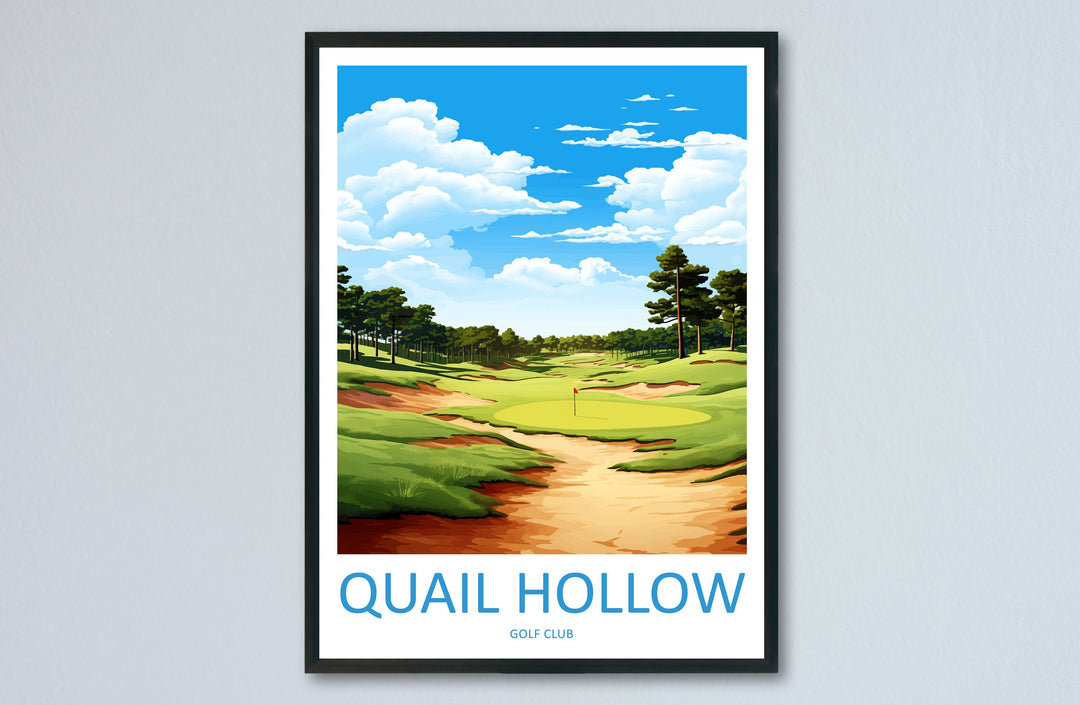 Quali Hollow Golf Club Travel Print Wall Art Quali Hollow Wall Hanging Home Décor Quali Hollow Art Gift Art Lovers Golf Art