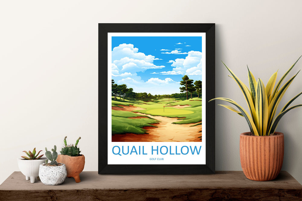 Quali Hollow Golf Club Travel Print Wall Art Quali Hollow Wall Hanging Home Décor Quali Hollow Art Gift Art Lovers Golf Art