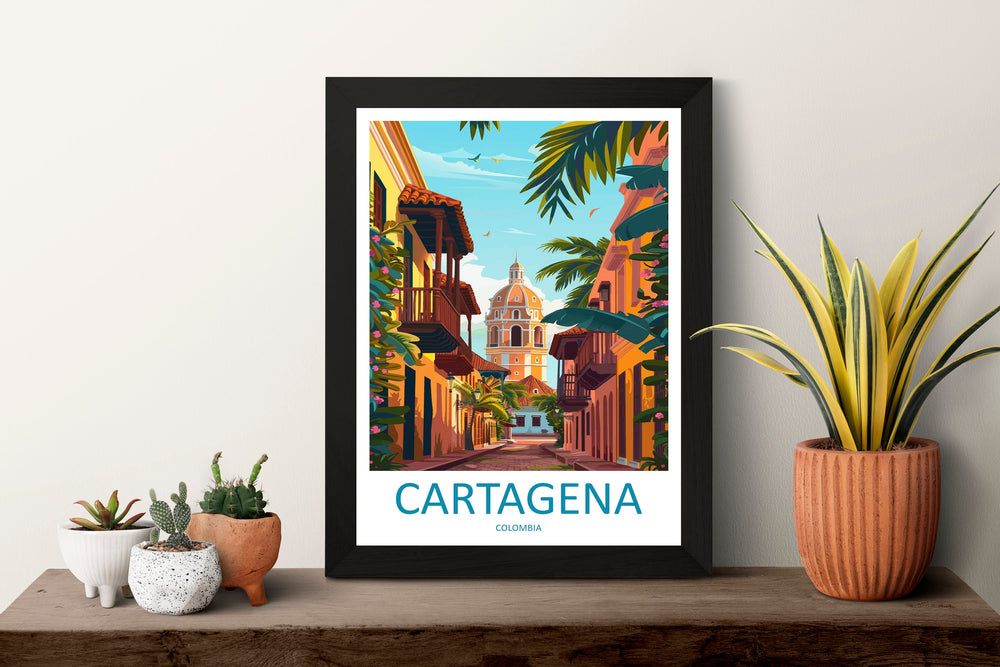 Cartagena Travel Print Wall Art Cartagena Wall Hanging Home Decoration Cartagena Gift Art Lovers Wall Art Print Art Cartagena Travel Art