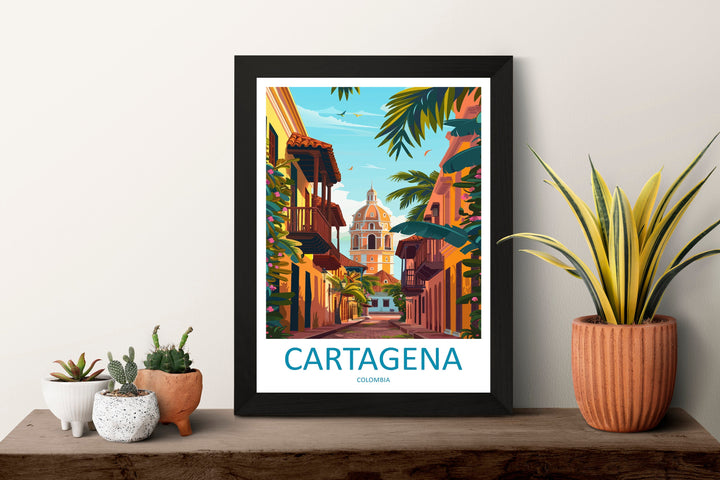 Cartagena Travel Print Wall Art Cartagena Wall Hanging Home Decoration Cartagena Gift Art Lovers Wall Art Print Art Cartagena Travel Art