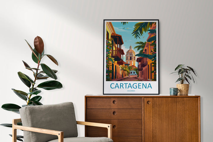 Cartagena Travel Print Wall Art Cartagena Wall Hanging Home Decoration Cartagena Gift Art Lovers Wall Art Print Art Cartagena Travel Art