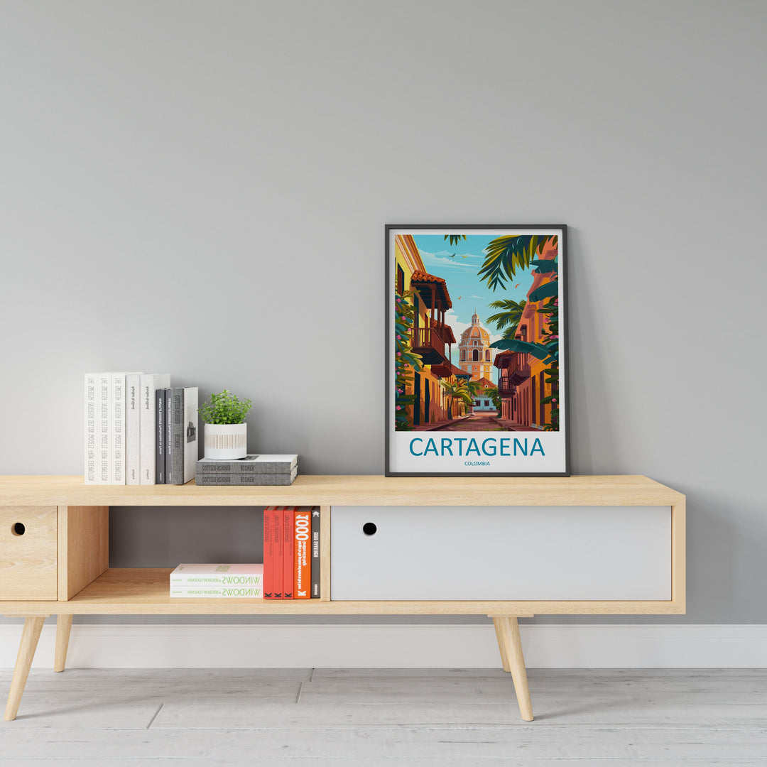 Cartagena Travel Print Wall Art Cartagena Wall Hanging Home Decoration Cartagena Gift Art Lovers Wall Art Print Art Cartagena Travel Art