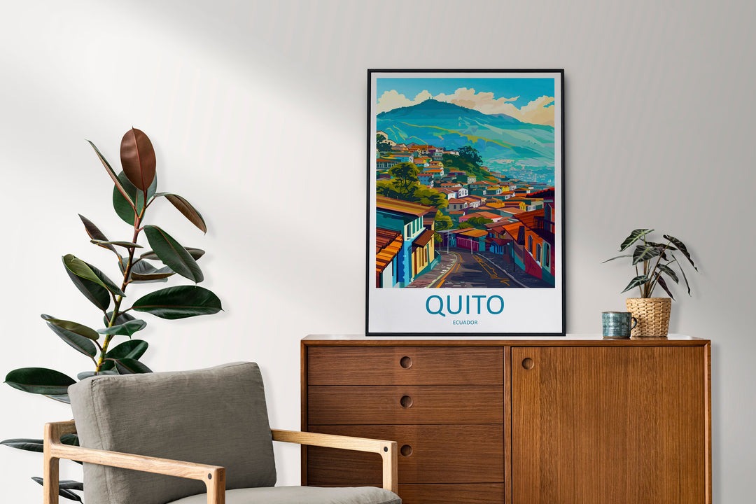 Quito Travel Print Wall Art Quito Home Decoration Quito Ecuador Gift Art Lovers Art Print Art Quito Ecuador Poster Wall Art Quito Gift