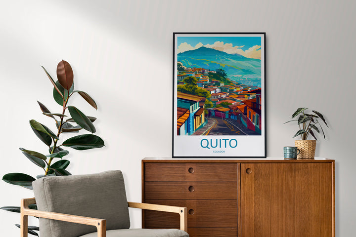 Quito Travel Print Wall Art Quito Home Decoration Quito Ecuador Gift Art Lovers Art Print Art Quito Ecuador Poster Wall Art Quito Gift