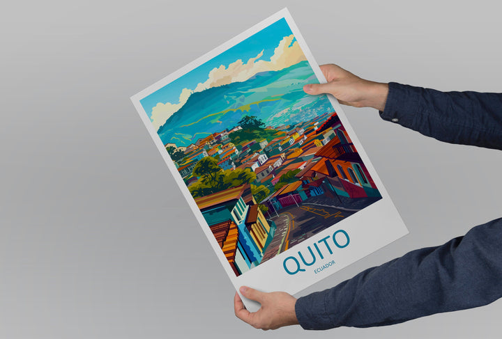Quito Travel Print Wall Art Quito Home Decoration Quito Ecuador Gift Art Lovers Art Print Art Quito Ecuador Poster Wall Art Quito Gift
