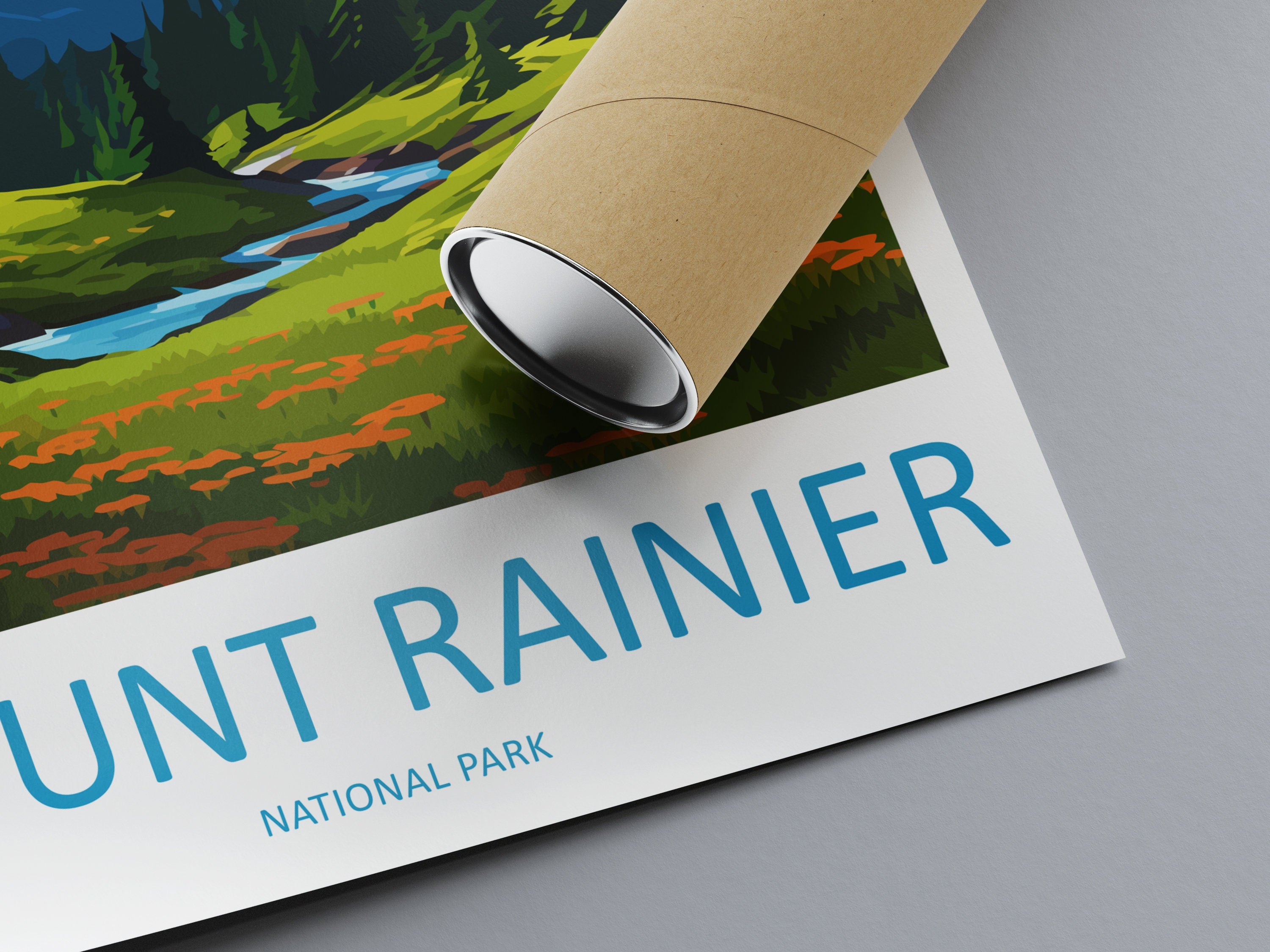 Mount Rainer Print New Mount Rainer Home Décor National Park Art Print Mount Rainer Wall Print For Park Gift Wall Hanging