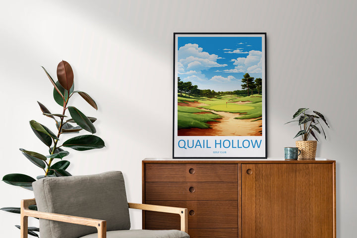Quali Hollow Golf Club Travel Print Wall Art Quali Hollow Wall Hanging Home Décor Quali Hollow Art Gift Art Lovers Golf Art