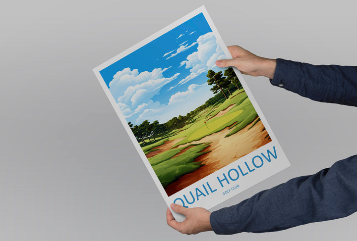 Quali Hollow Golf Club Travel Print Wall Art Quali Hollow Wall Hanging Home Décor Quali Hollow Art Gift Art Lovers Golf Art