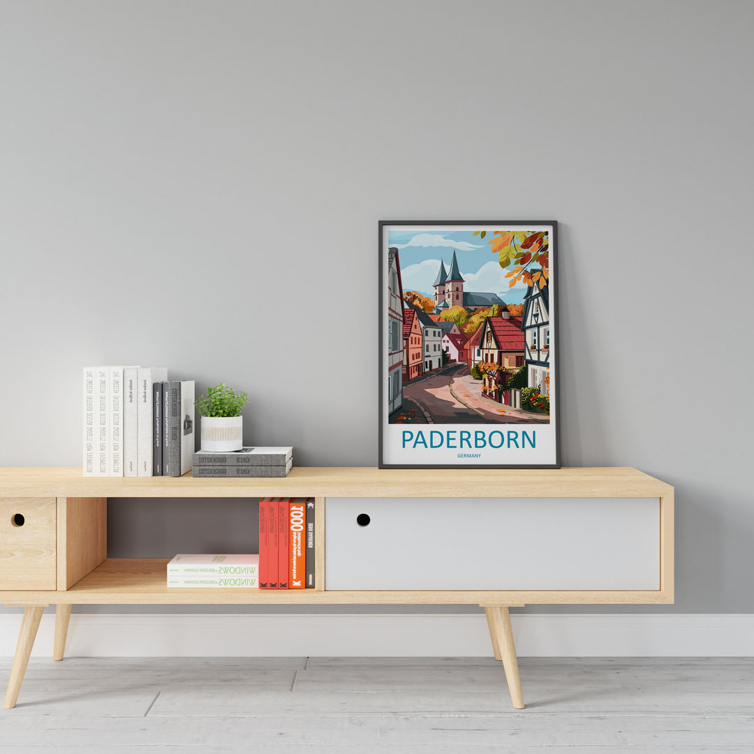 Paderborn Travel Print Wall Art Paderborn Wall Hanging Home Decoration Paderborn Gift Art Lovers Wall Art Print Art Paderborn Travel Art
