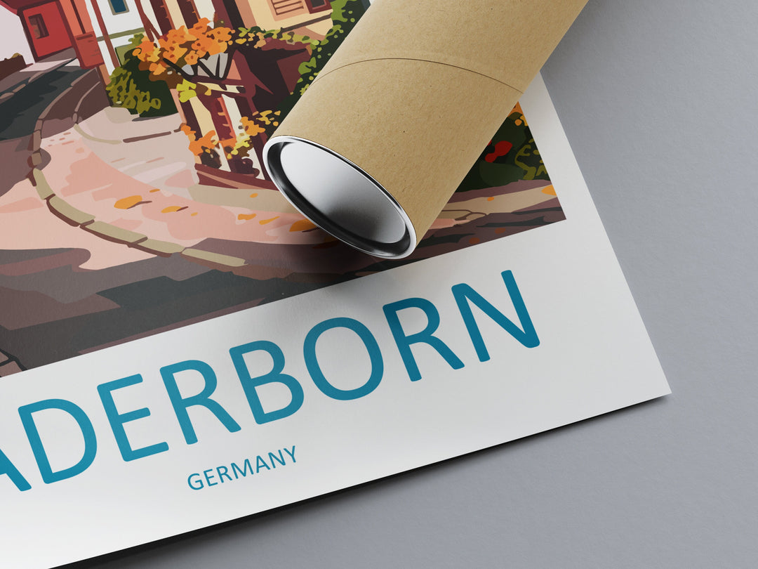 Paderborn Travel Print Wall Art Paderborn Wall Hanging Home Decoration Paderborn Gift Art Lovers Wall Art Print Art Paderborn Travel Art