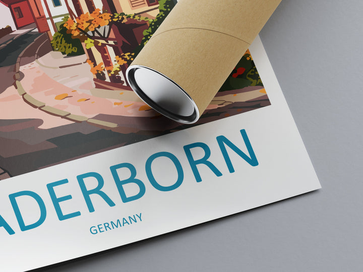 Paderborn Travel Print Wall Art Paderborn Wall Hanging Home Decoration Paderborn Gift Art Lovers Wall Art Print Art Paderborn Travel Art
