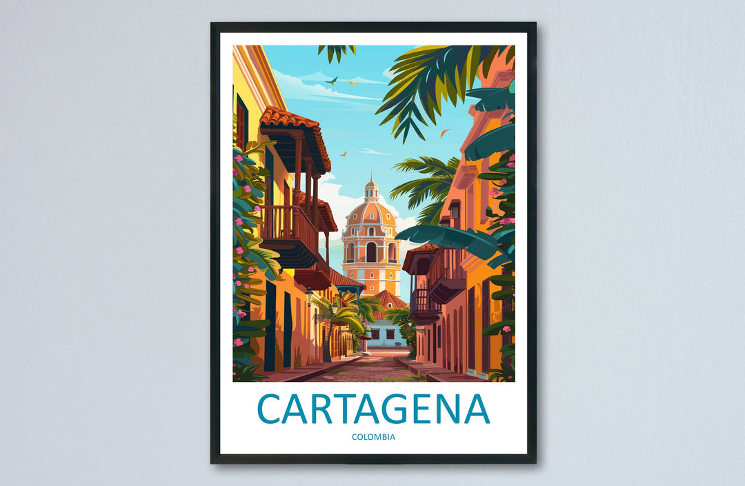 Cartagena Travel Print Wall Art Cartagena Wall Hanging Home Decoration Cartagena Gift Art Lovers Wall Art Print Art Cartagena Travel Art