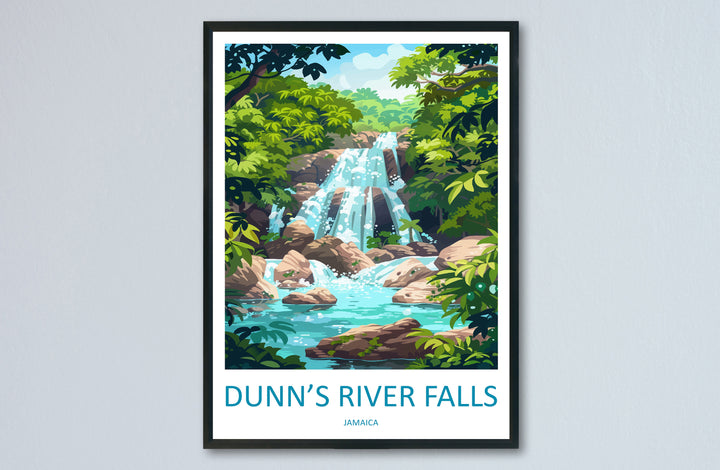 Dunns River Falls Travel Print Wall Art Dunns River Falls Home Decoration Dunns River Falls Gift Art Lovers Art Print Art Dunns River Falls