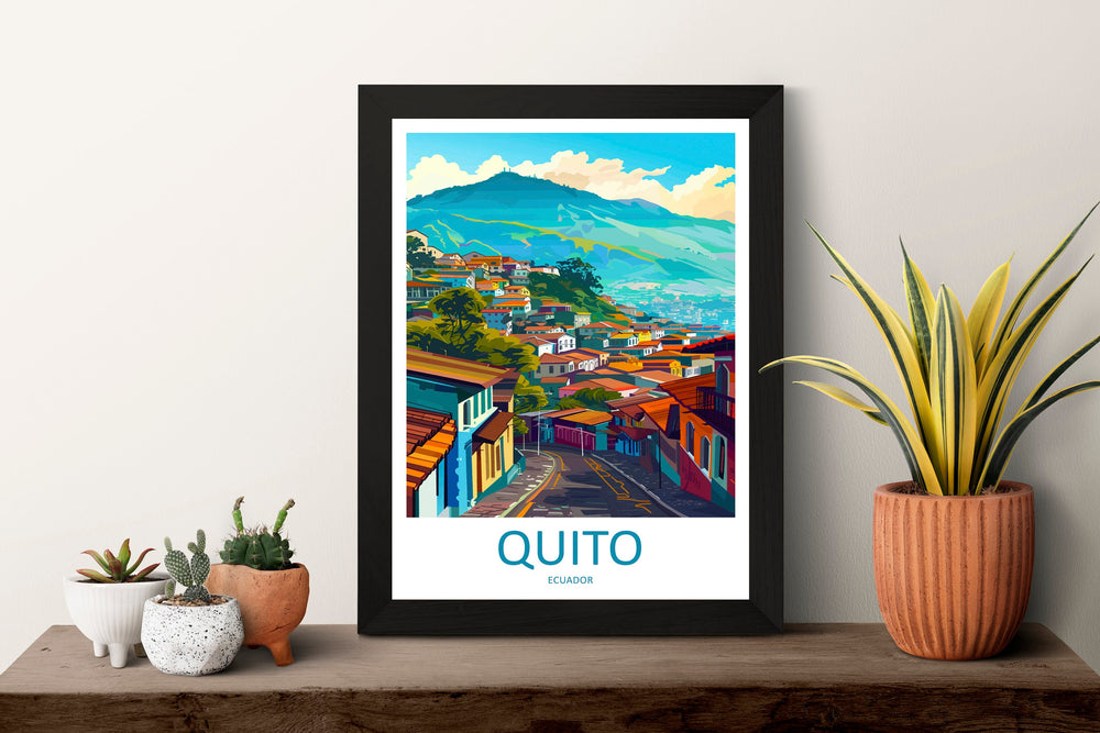 Quito Travel Print Wall Art Quito Home Decoration Quito Ecuador Gift Art Lovers Art Print Art Quito Ecuador Poster Wall Art Quito Gift