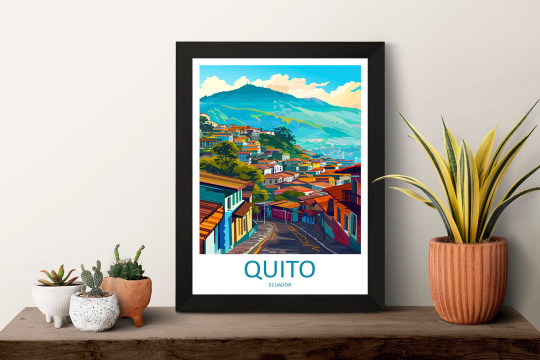 Quito Travel Print Wall Art Quito Home Decoration Quito Ecuador Gift Art Lovers Art Print Art Quito Ecuador Poster Wall Art Quito Gift
