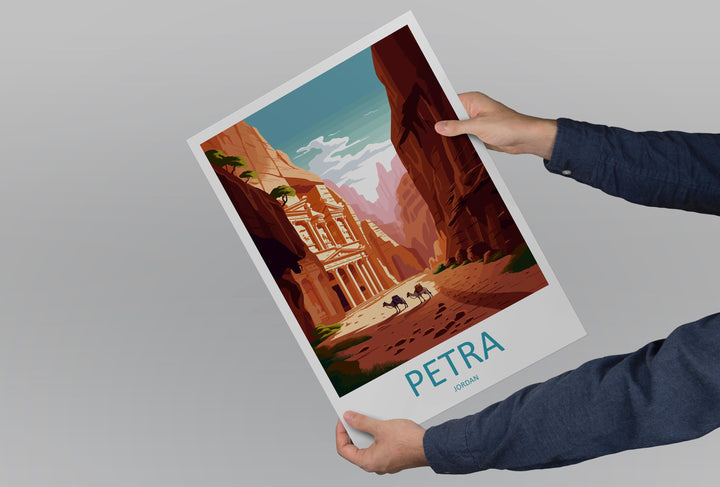 Petra Travel Print Wall Art Petra Wall Hanging Home Décor Petra Gift Art Lovers Jordan Art Lover Gift Petra Travel Poster