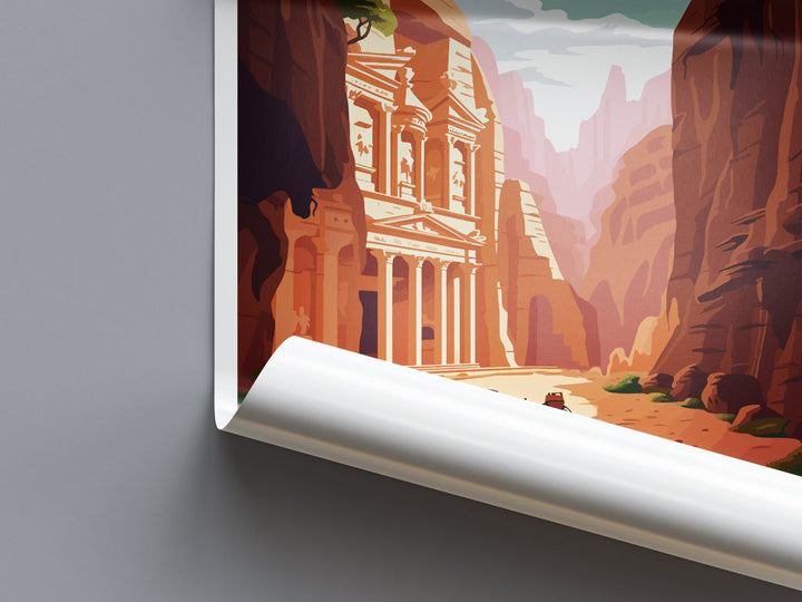 Petra Travel Print Wall Art Petra Wall Hanging Home Décor Petra Gift Art Lovers Jordan Art Lover Gift Petra Travel Poster