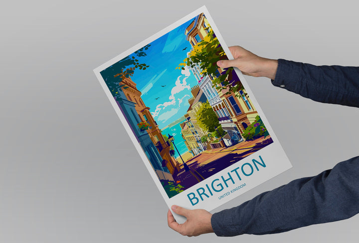 Brighton Travel Print Wall Art Brighton Wall Hanging Home Decoration Brighton Gift Art Lovers Wall Art Print Art Brighton Travel Poster