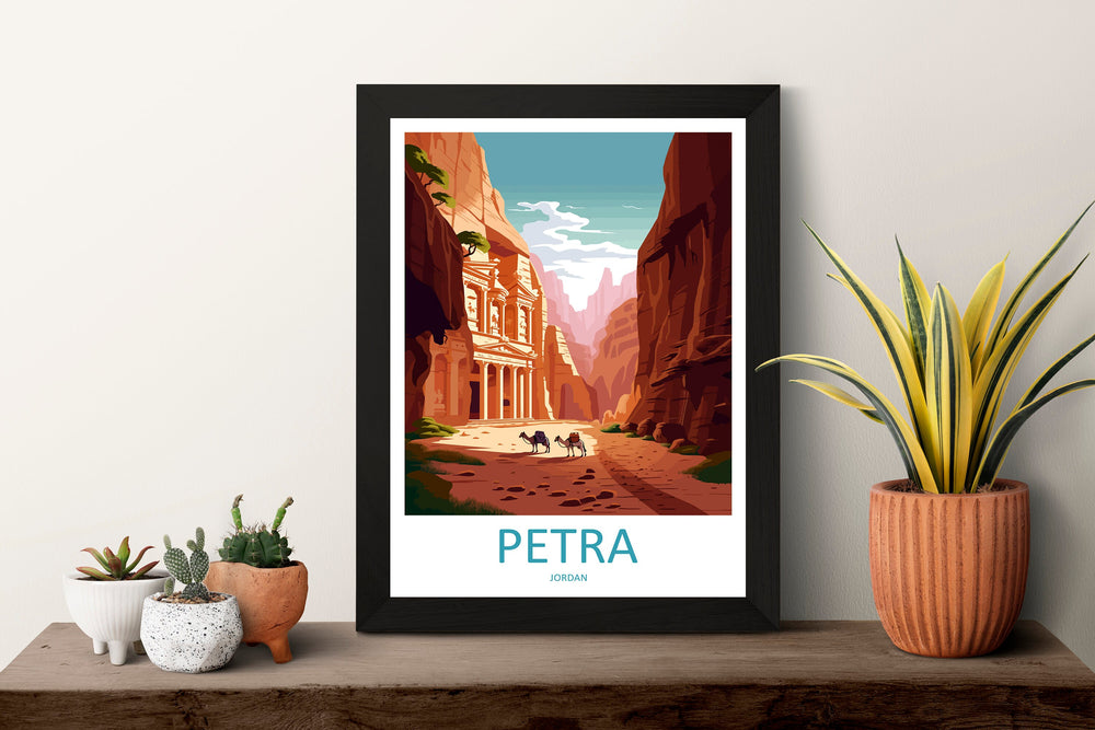 Petra Travel Print Wall Art Petra Wall Hanging Home Décor Petra Gift Art Lovers Jordan Art Lover Gift Petra Travel Poster