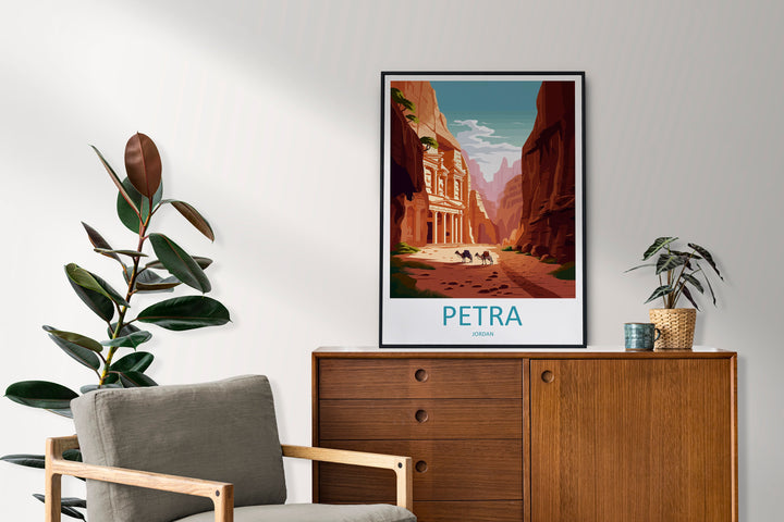 Petra Travel Print Wall Art Petra Wall Hanging Home Décor Petra Gift Art Lovers Jordan Art Lover Gift Petra Travel Poster