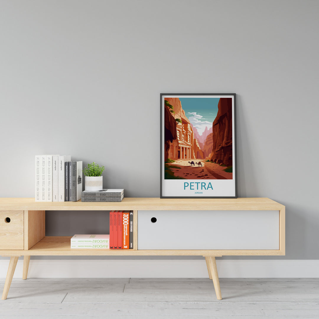 Petra Travel Print Wall Art Petra Wall Hanging Home Décor Petra Gift Art Lovers Jordan Art Lover Gift Petra Travel Poster