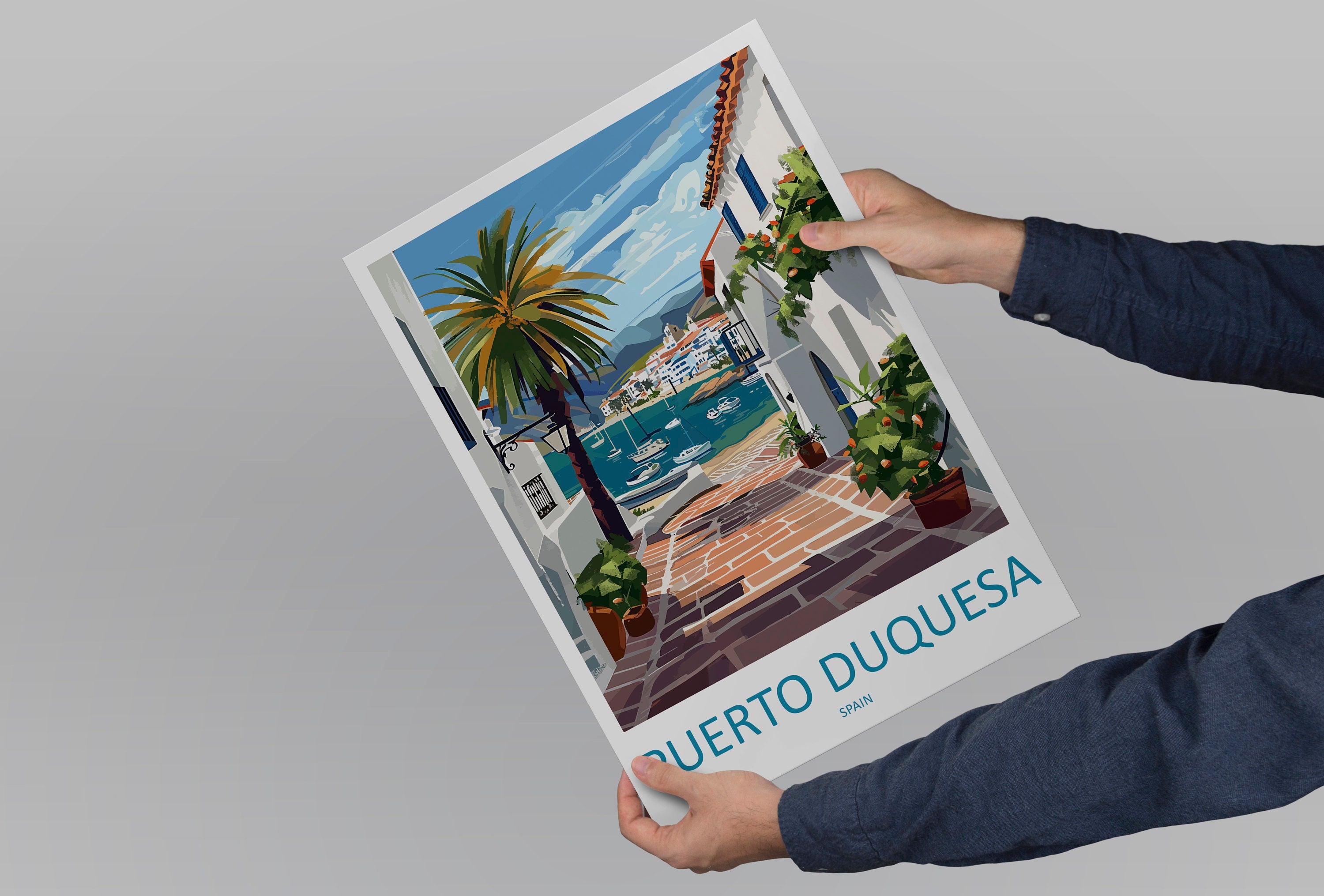 Puerto Duquesa Travel Print Wall Art Puerto Duquesa Wall Hanging Home Décor Puerto Duquesa Gift Art Lovers Spain Art Gift Puerto Duquesa