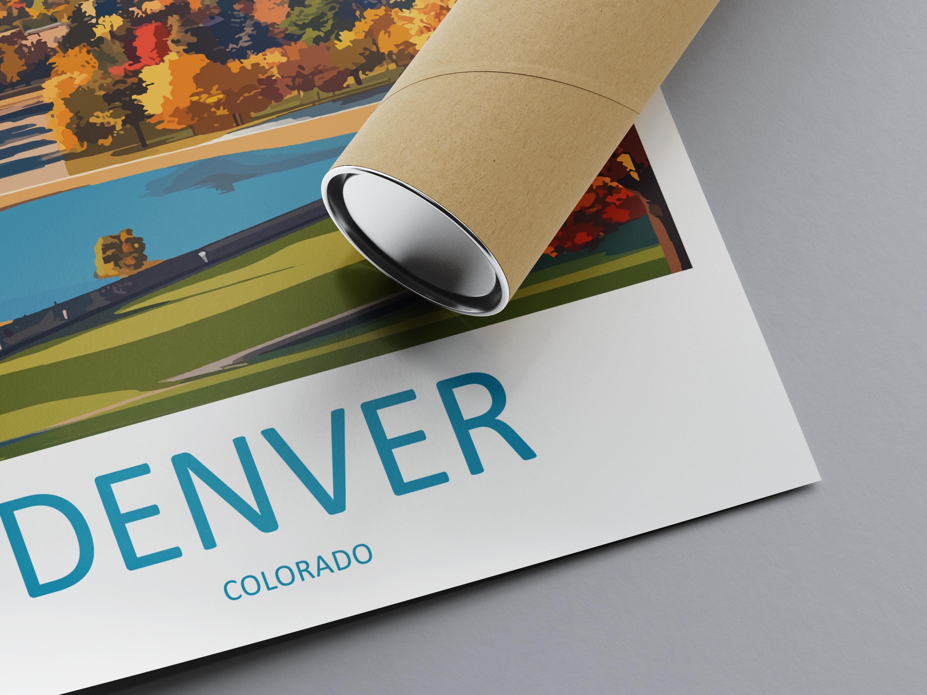 Denver Travel Print Wall Art Denver Colorado Wall Hanging Home Décor Denver Colorado Gift Art Lovers Denver Colorado Art Gift