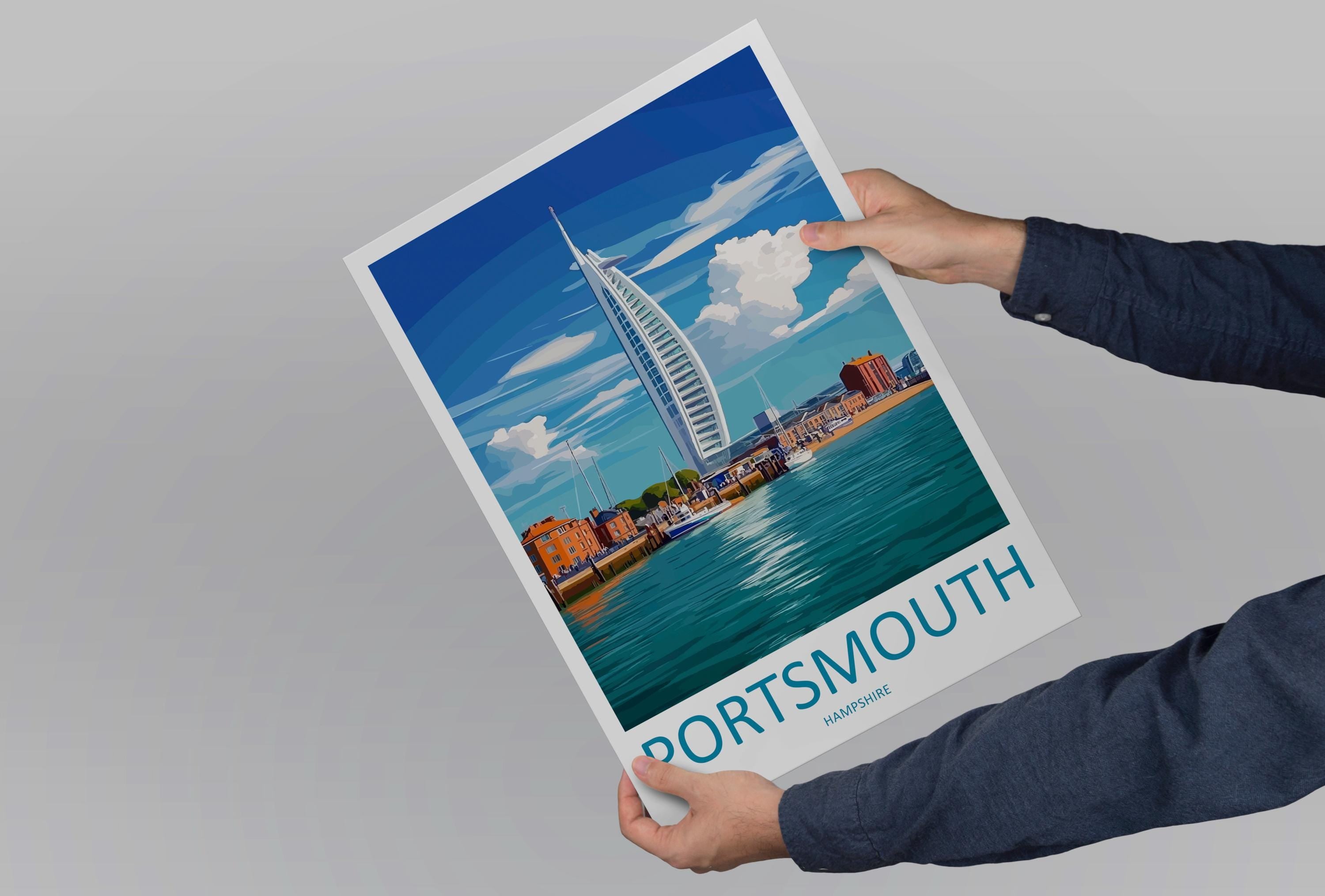 Portsmouth Print Home Decor Landscape Art Print Portsmouth