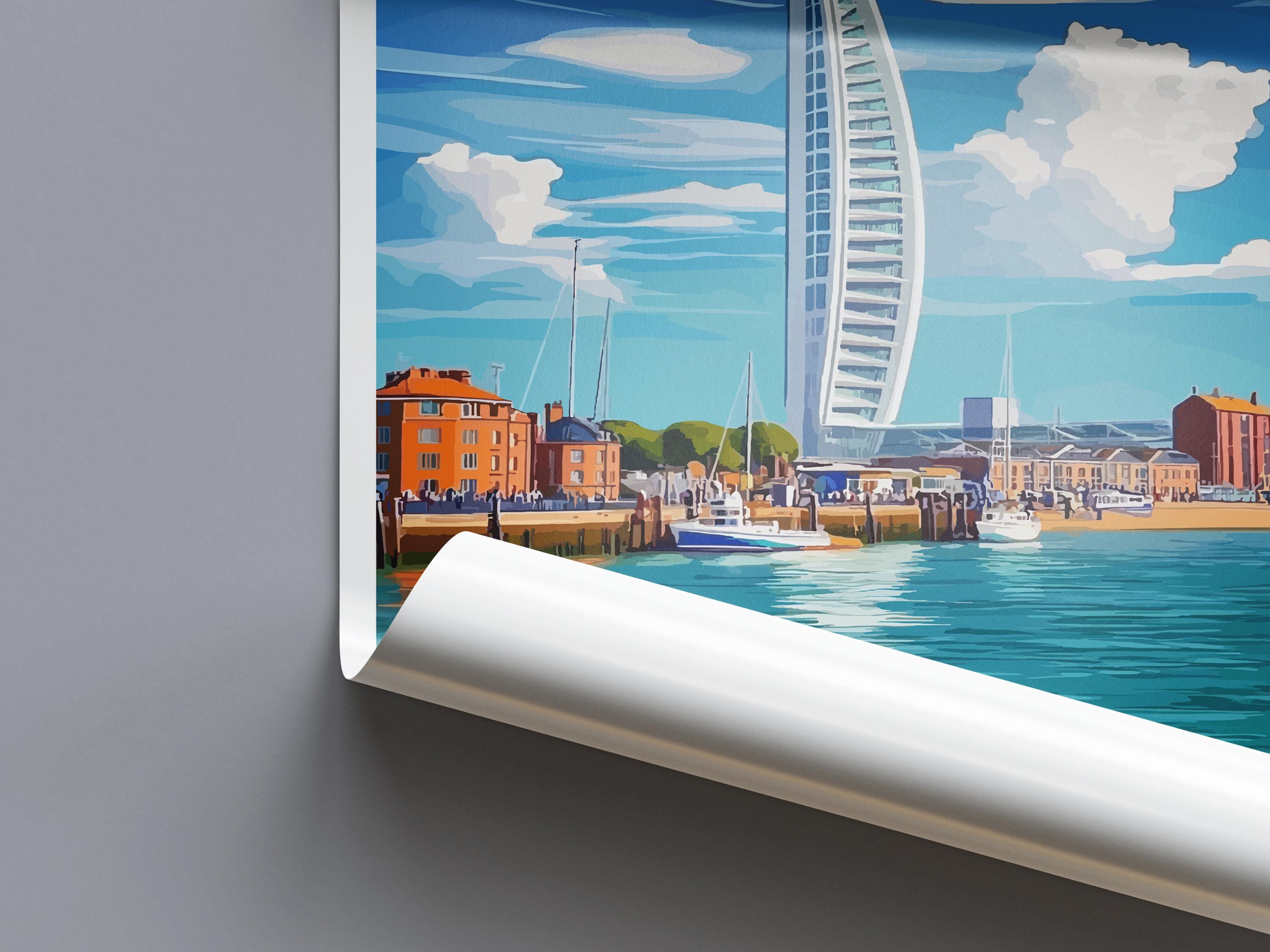 Portsmouth Print Home Decor Landscape Art Print Portsmouth