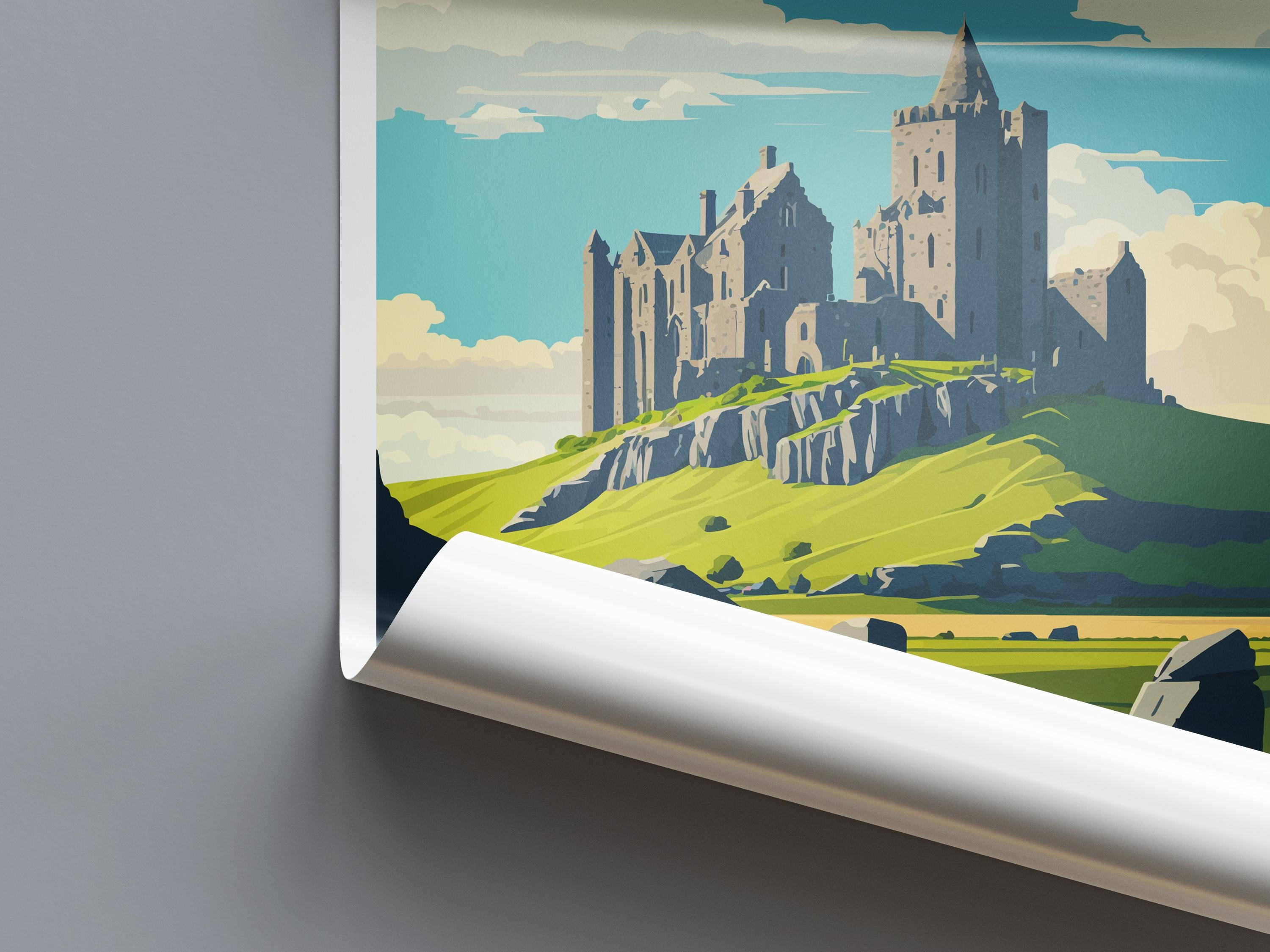 Rock of Cashel Print Rock of Cashel Home Decor Landscape Art Print Rock of Cashel Wall Art for Ireland Enthusiast Gift Wall Hanging Poster