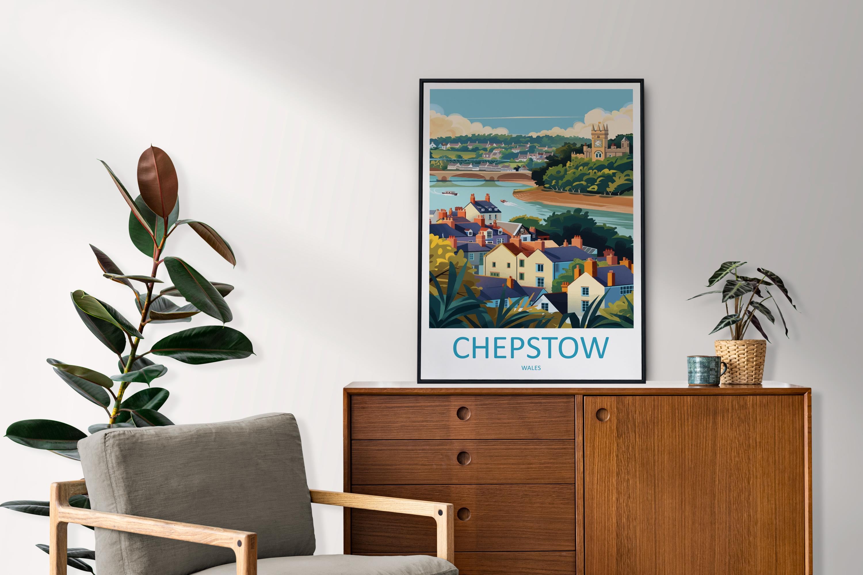 Chepstow Print Home Decor Landscape Art Print Chepstow Wall Art for Nature Enthusiast Gift Wall Hanging Chepstow poster Art