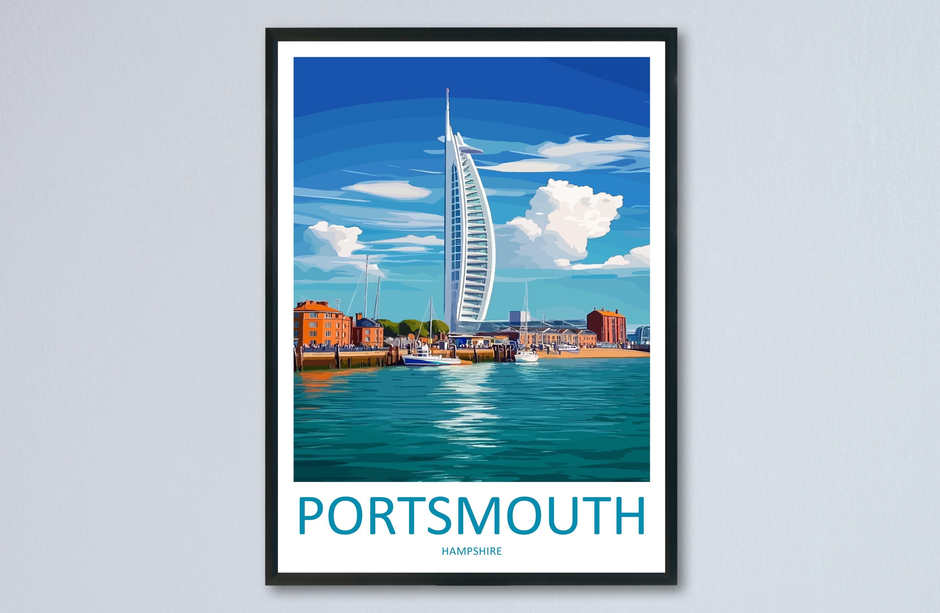 Portsmouth Print Home Decor Landscape Art Print Portsmouth