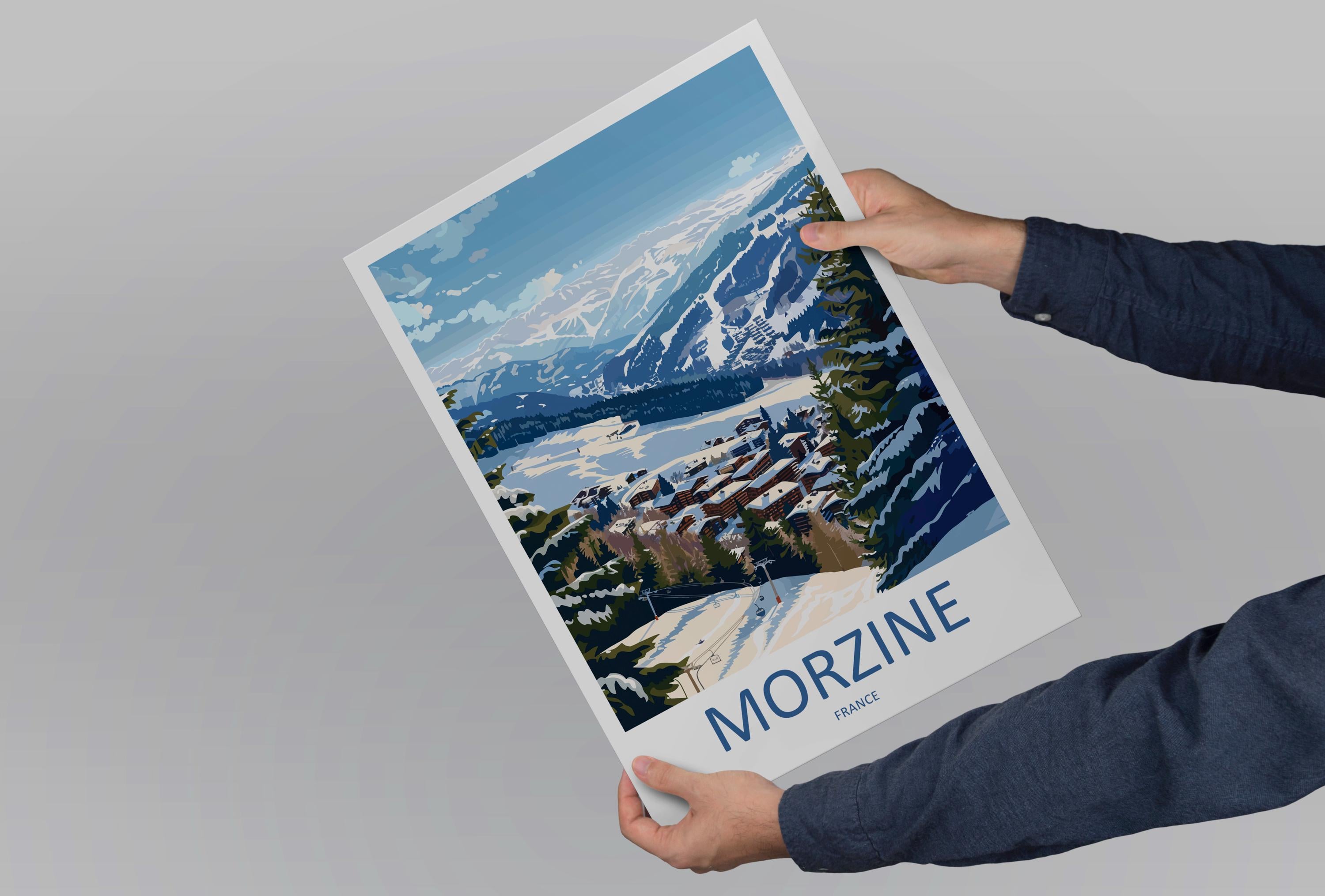 Morzine Print Home Decor Landscape Art Print Morzine Ski Wall Art for Ski Enthusiast Gift Wall Hanging Morzine Poster Art Morzine France