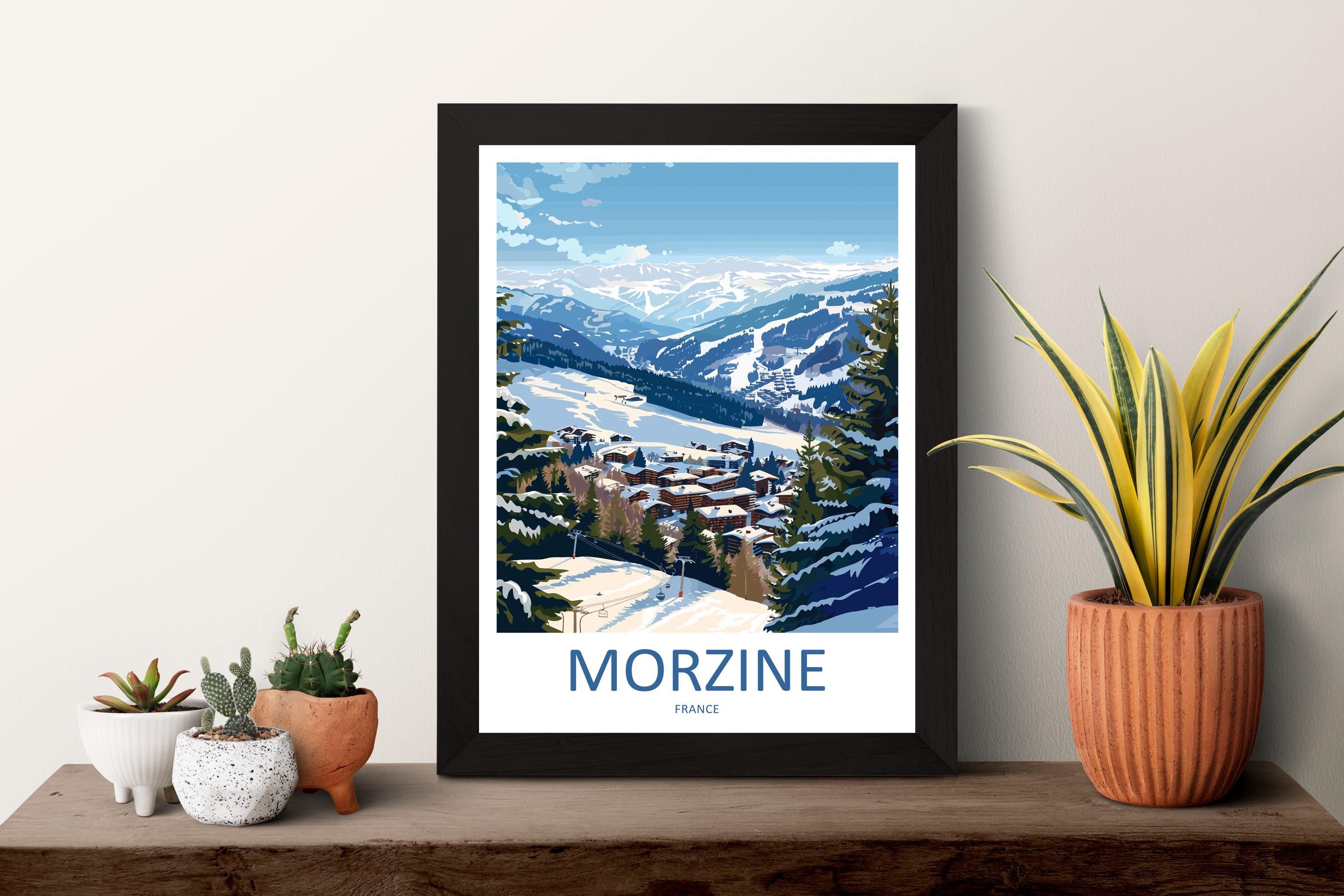 Morzine Print Home Decor Landscape Art Print Morzine Ski Wall Art for Ski Enthusiast Gift Wall Hanging Morzine Poster Art Morzine France