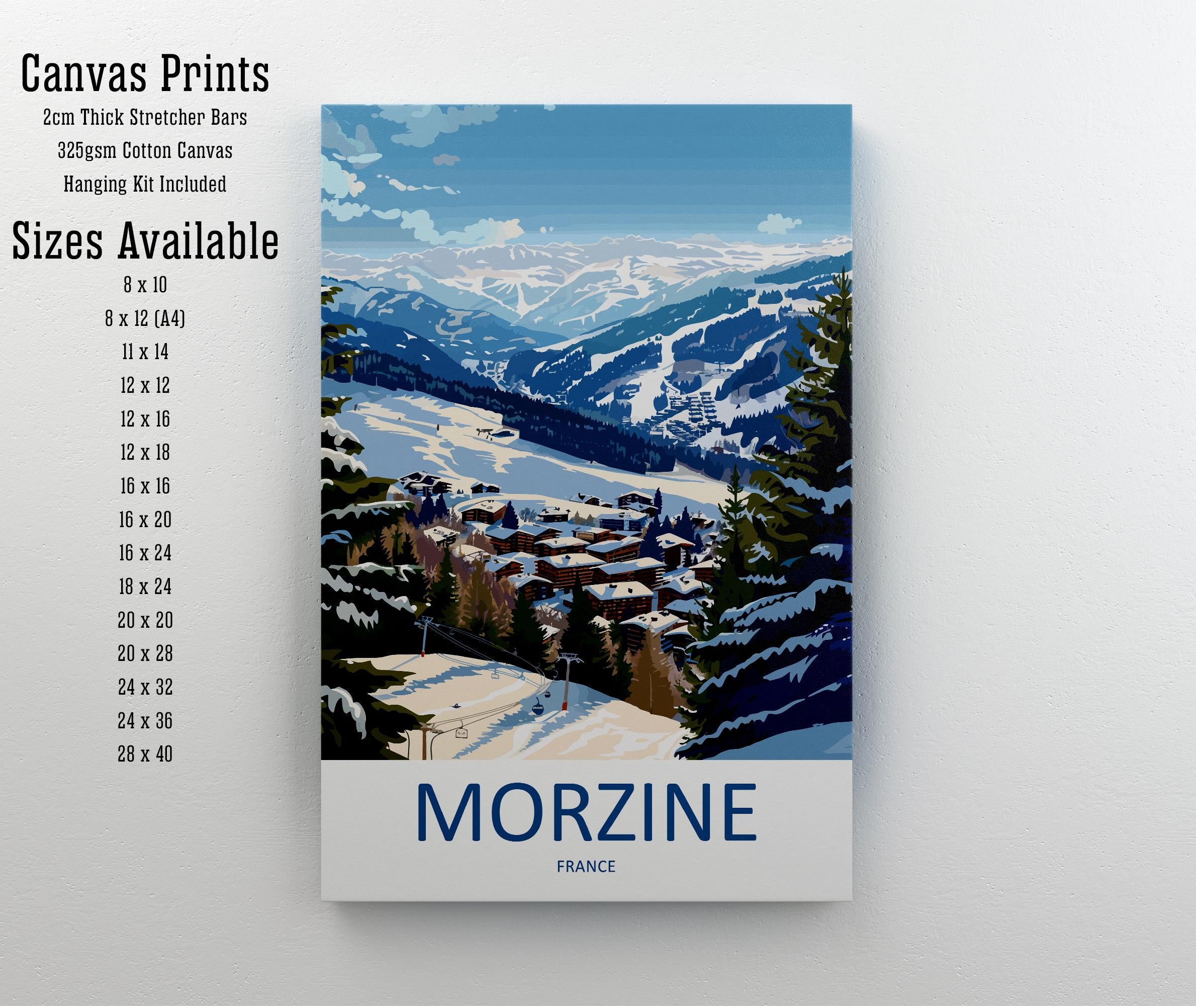 Morzine Print Home Decor Landscape Art Print Morzine Ski Wall Art for Ski Enthusiast Gift Wall Hanging Morzine Poster Art Morzine France