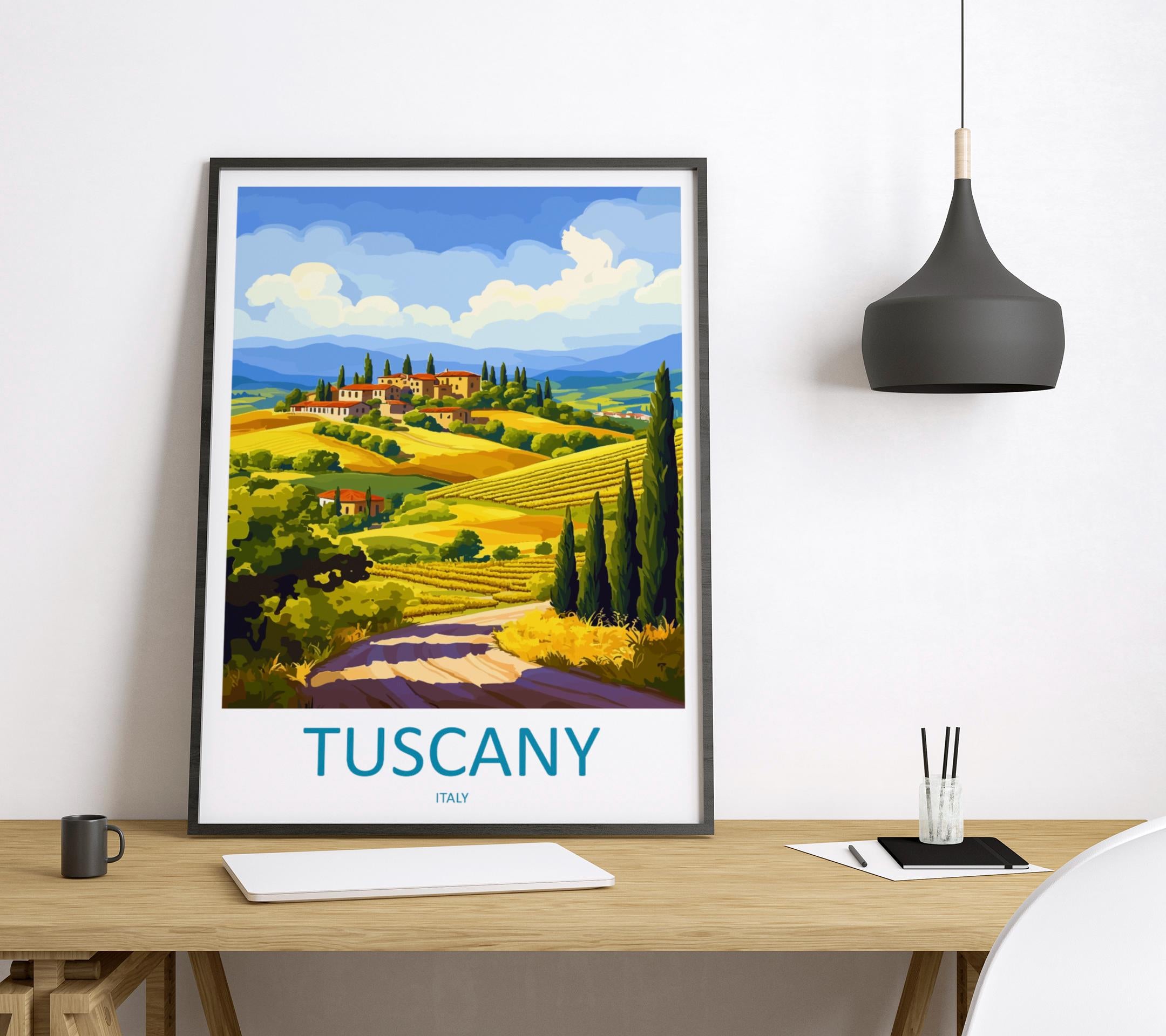 Tuscany Travel Print Wall Art Tuscany Italy Wall Hanging Home Decoration Tuscany Gift Art Lovers Wall Art Print Tuscany Italy Art Tuscany