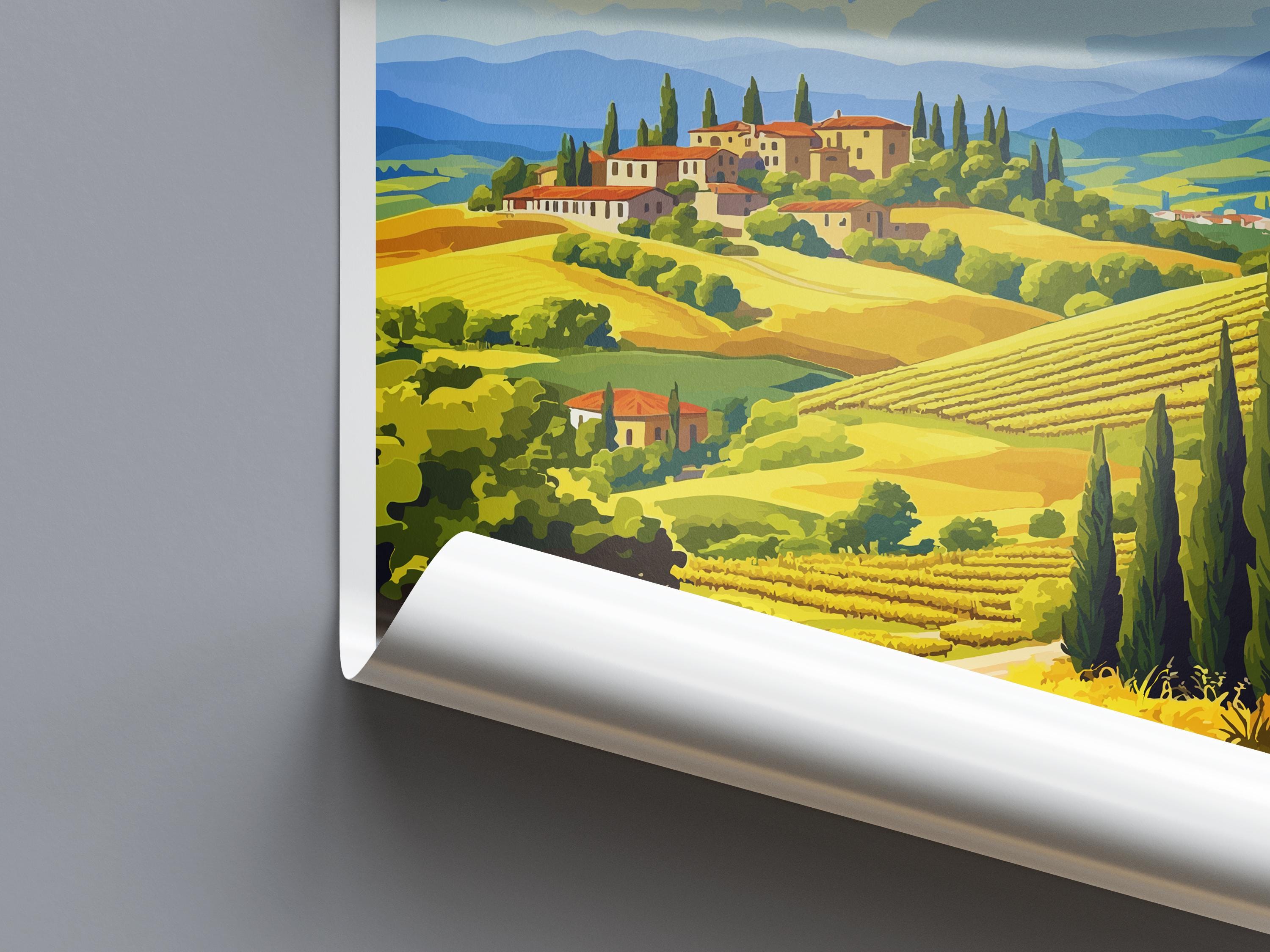 Tuscany Travel Print Wall Art Tuscany Italy Wall Hanging Home Decoration Tuscany Gift Art Lovers Wall Art Print Tuscany Italy Art Tuscany