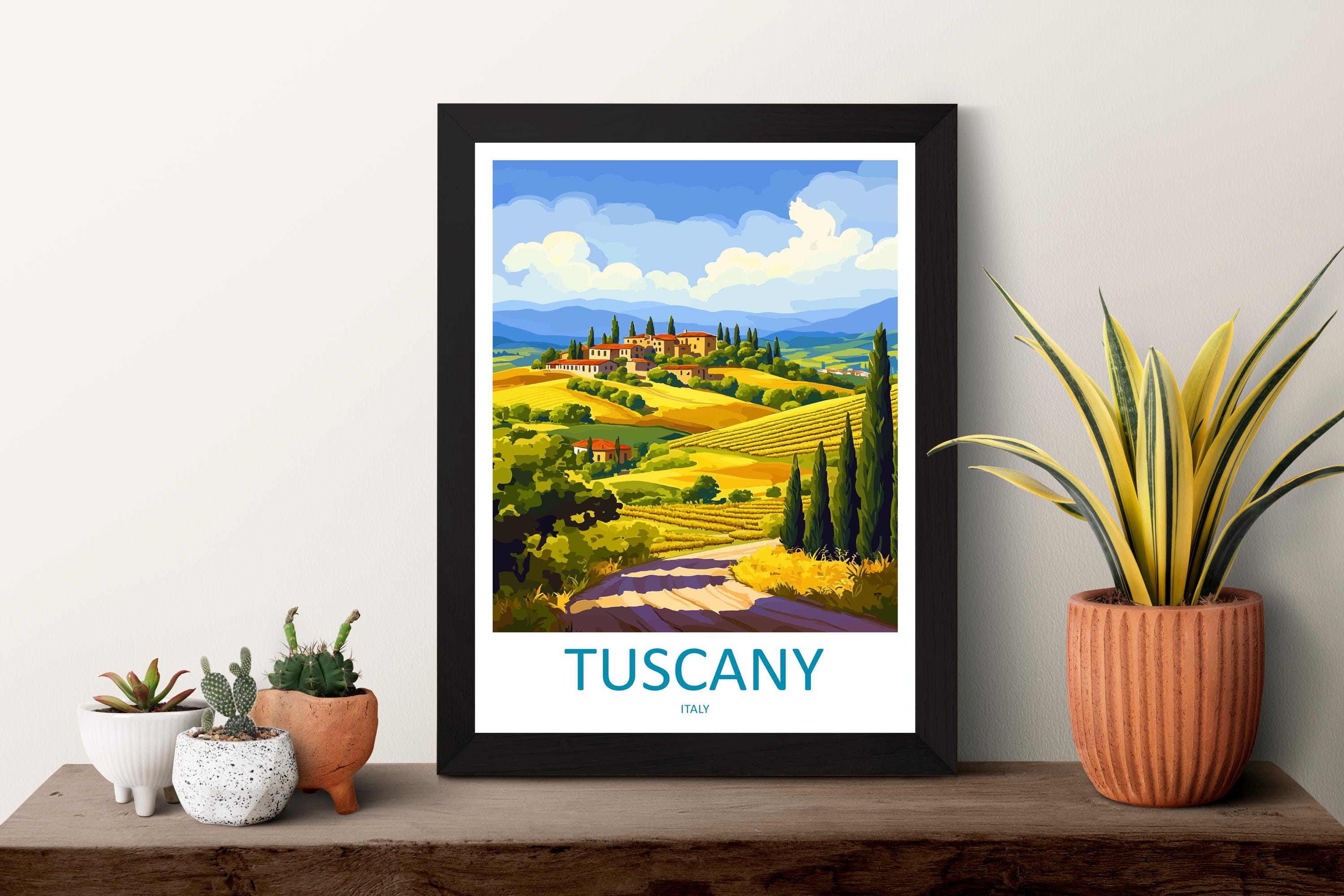 Tuscany Travel Print Wall Art Tuscany Italy Wall Hanging Home Decoration Tuscany Gift Art Lovers Wall Art Print Tuscany Italy Art Tuscany