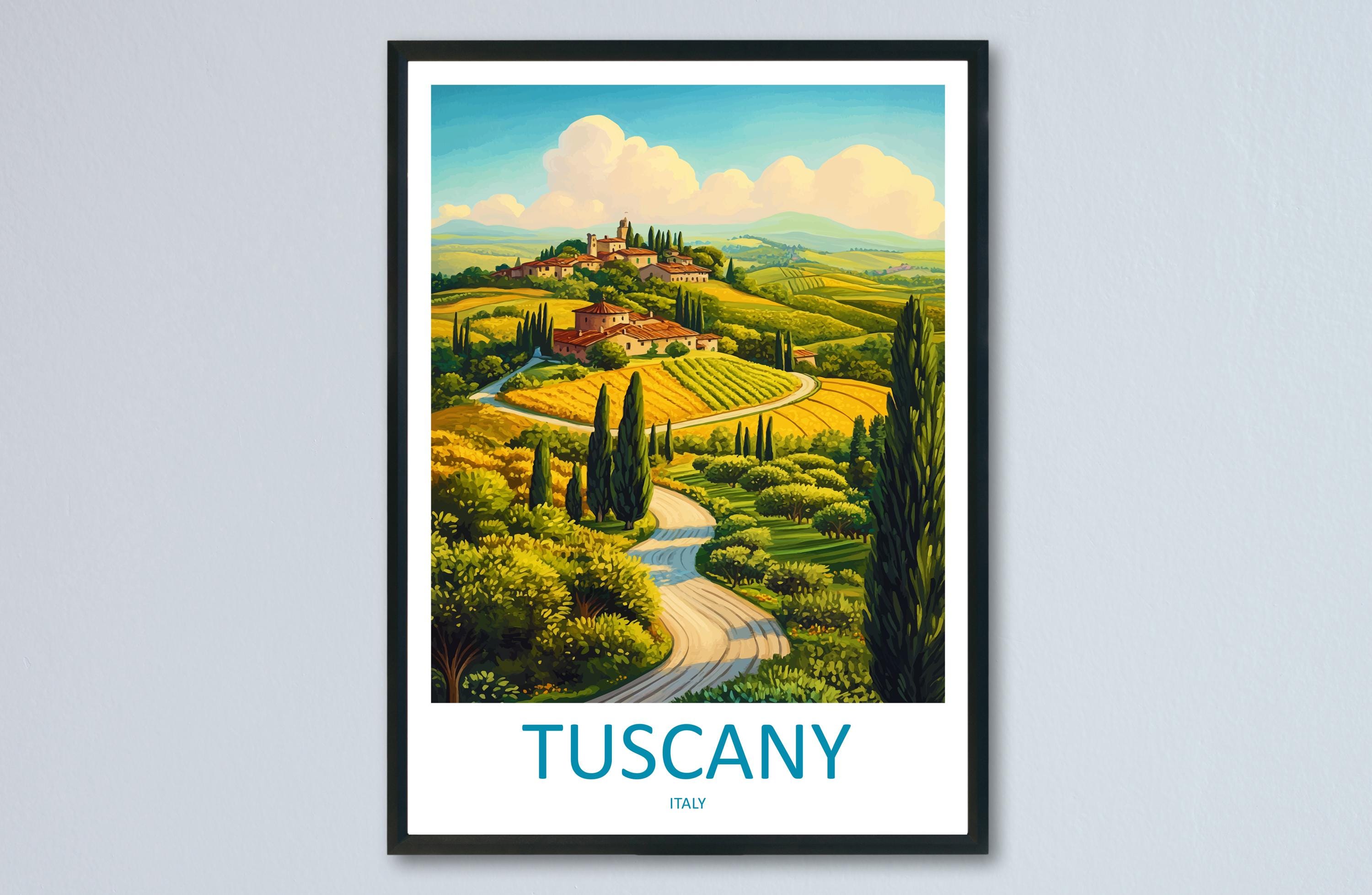 Tuscany Travel Print Wall Art Tuscany Italy Wall Hanging Home Decoration Tuscany Gift Art Lovers Wall Art Print Tuscany Italy Art Tuscany