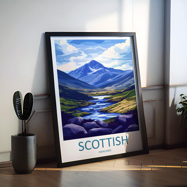 Scottish Highlands Travel Print Highlands Home Décor Scottish Highlands Art Print Highlands Wall Print For Scottish Gift For Scotland Wall